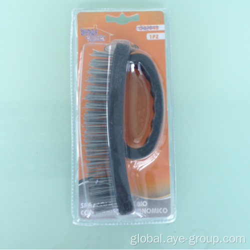 Handy wire Brush 6.5" Heavy Duty Grip Plastic Handle Wire Brush Factory